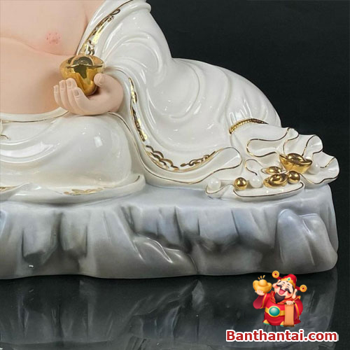Tượng Ngài Di Lặc áo trắng tdl-024