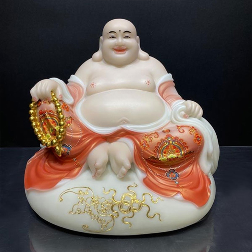 Tượng Di Lặc Bồ Tát ngồi trên túi tiền tdl-019 tượng trưng cho hạnh phúc và sung túc
