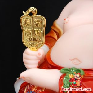 Bộ Tượng Thần Tài Thổ Địa Phú Quý sơn đỏ ttt-005