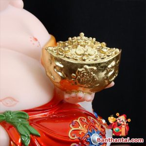 Bộ Tượng Thần Tài Thổ Địa Phú Quý sơn đỏ ttt-005
