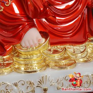 Bộ Tượng Thần Tài Thổ Địa Phú Quý sơn đỏ ttt-005