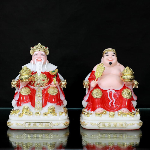 Hình ảnh bộ tượng Thần Tài Thổ Địa bột đá ttt-009