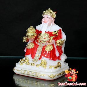Bộ tượng Thần Tài Thổ Địa bột đá ttt-009