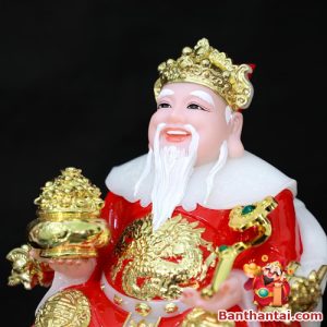 Bộ tượng Thần Tài Thổ Địa bột đá ttt-009
