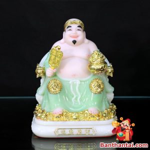 Bộ tượng Thần Tài Thổ Địa xanh ngọc ttt-011