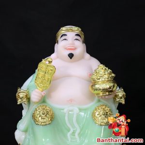 Bộ tượng Thần Tài Thổ Địa xanh ngọc ttt-011