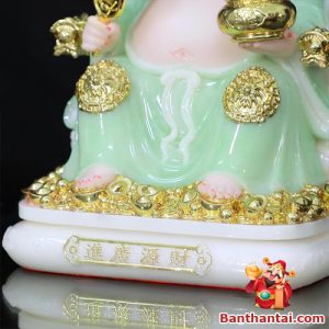 Bộ tượng Thần Tài Thổ Địa xanh ngọc ttt-011