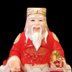 Bộ tượng Thần Tài Thổ Địa Việt Nam áo đỏ ttt-015