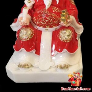 Bộ tượng Thần Tài Thổ Địa Việt Nam áo đỏ ttt-015