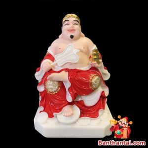 Bộ tượng Thần Tài Thổ Địa Việt Nam áo đỏ ttt-015