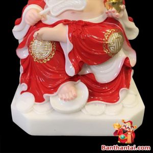 Bộ tượng Thần Tài Thổ Địa Việt Nam áo đỏ ttt-015