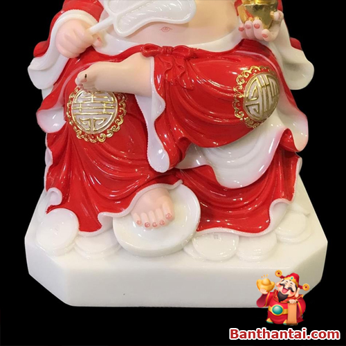 Bộ tượng Thần Tài Thổ Địa Việt Nam áo đỏ ttt-015