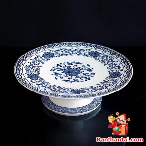 Bộ đồ thờ Thần Tài Thổ Địa họa tiết sen xanh dttt-001