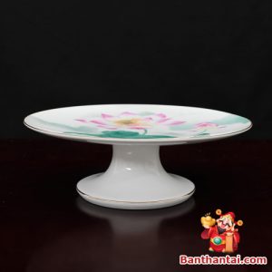 Bộ đồ thờ Thần Tài Thổ Địa họa tiết sen hồng dttt-003