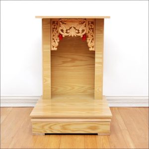 Hình ảnh bàn thờ Thần Tài Thổ Địa mái bằng chân trơn btt-mb008