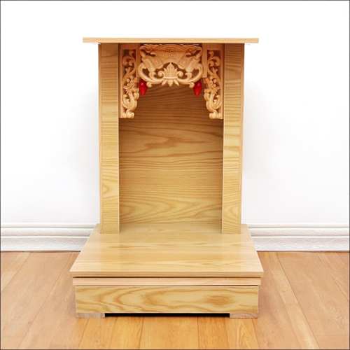 Hình ảnh bàn thờ Thần Tài Thổ Địa mái bằng chân trơn btt-mb008