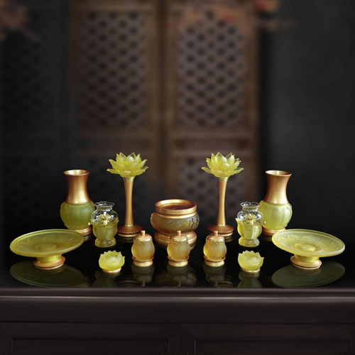 Hình ảnh bộ đồ thờ Thần Tài Thổ Địa lưu ly dttt-008
