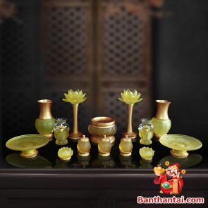 Bộ đồ thờ Thần Tài Thổ Địa lưu ly dttt-008