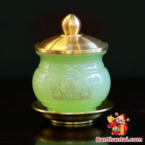 Bộ đồ thờ Thần Tài Thổ Địa xanh ngọc dttt-009