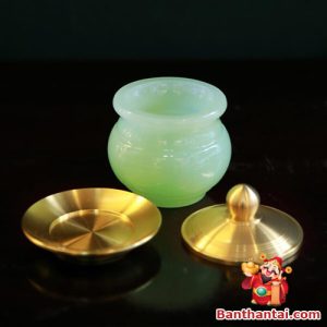 Bộ đồ thờ Thần Tài Thổ Địa xanh ngọc dttt-009