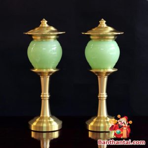 Bộ đồ thờ Thần Tài Thổ Địa xanh ngọc dttt-009