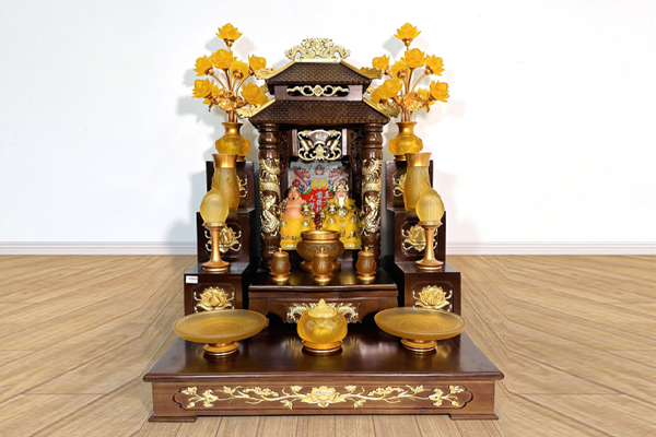 Kích thước bàn thờ Ông Địa cần rơi vào cung đẹp theo thước Lỗ Ban và đủ rộng để bày trí đầy đủ các vật phẩm thờ cúng