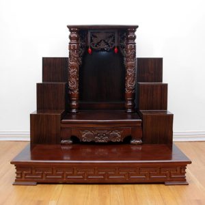 Ban thờ Ông Địa song long mái bằng BTT751