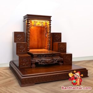 Sử dụng gỗ hương đá cao cấp đã qua xử lý chống mối mọt, cong vênh, giữ được độ bóng và bền màu theo thời gian