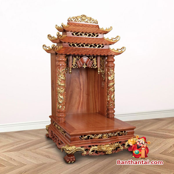 Được làm từ gỗ hương quý hiếm cùng phần chân quỳ rồng mạ vàng tạo thế kiên cố và vững chãi Được làm từ gỗ hương quý hiếm cùng phần chân quỳ rồng mạ vàng tạo thế kiên cố và vững chãi