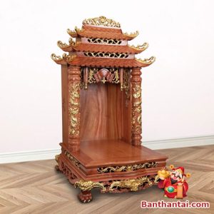 Bàn Thờ Thần Tài gỗ Hương Song Long Cổ Tự 12 mái BTT800