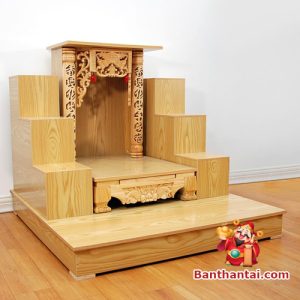Bàn thờ Thần Tài mái bằng hiện đại BTT741