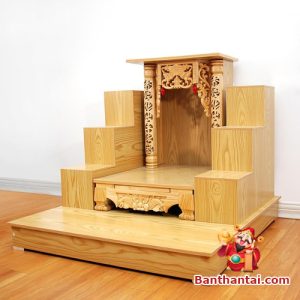 Bàn thờ Thần Tài mái bằng hiện đại BTT741
