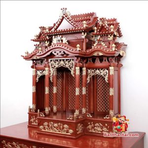 Bàn Thờ Thần Tài Thổ Địa Ba Gian Thái Hòa Hưng Vượng BTT802