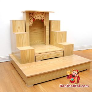 Ban thờ Thần Tài Thổ Địa chân trơn mẫu BTT742