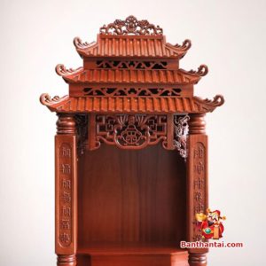 Bàn Thờ Thần Tài Thổ Địa Cổ Tự Gỗ Lát BTT803