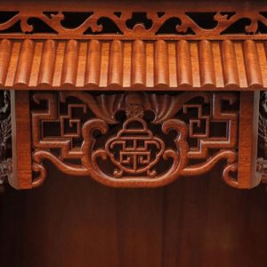 Bàn Thờ Thần Tài Thổ Địa Cổ Tự Gỗ Lát BTT803