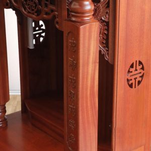 Bàn Thờ Thần Tài Thổ Địa Cổ Tự Gỗ Lát BTT803