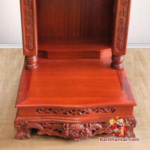 Bàn Thờ Thần Tài Thổ Địa Cổ Tự Gỗ Lát BTT803