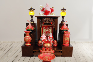 Bộ bàn thờ Thần Tài Thổ Địa đầy đủ