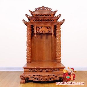 Ban Thờ Thần Tài Thổ Địa Phú Quý KTT811 làm từ chất liệu gỗ Hương quý hiêm