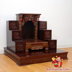 Bàn thờ Thổ Địa mái bằng chân quỳ mẫu BTT750