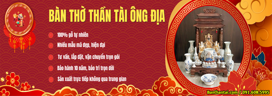 banner bàn thờ thần tài