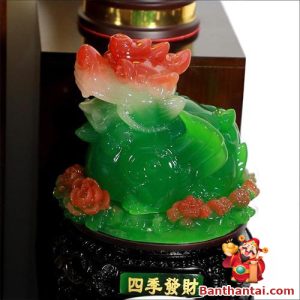 Tỳ hưu chiêu tài tiến bảo thạch ngọc, cao 21cm
