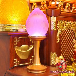 Bộ ban thờ Thần Tài ba gian đồng vàng chữ Phật BTT765