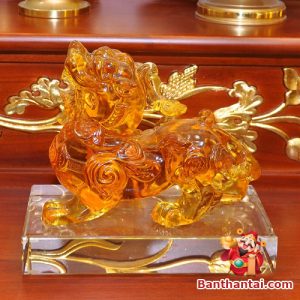 Bộ ban thờ Thần Tài ba gian đồng vàng chữ Phật BTT765