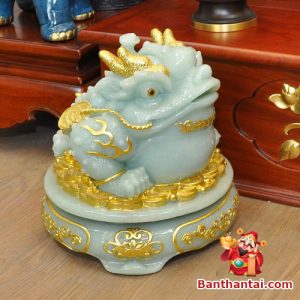 Bộ ban thờ Thần Tài ba gian đồng vàng chữ Phật BTT765