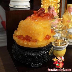 Cóc thiềm thừ chiêu tài tiến bảo huỳnh ngọc, cao 20cm