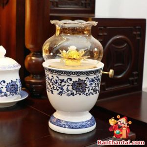 Đèn dầu hoa sen