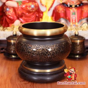 Bộ ban thờ thần tài thổ địa đồng vân đá BTT762