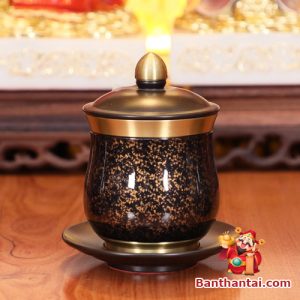 Bộ ban thờ thần tài thổ địa đồng vân đá BTT762